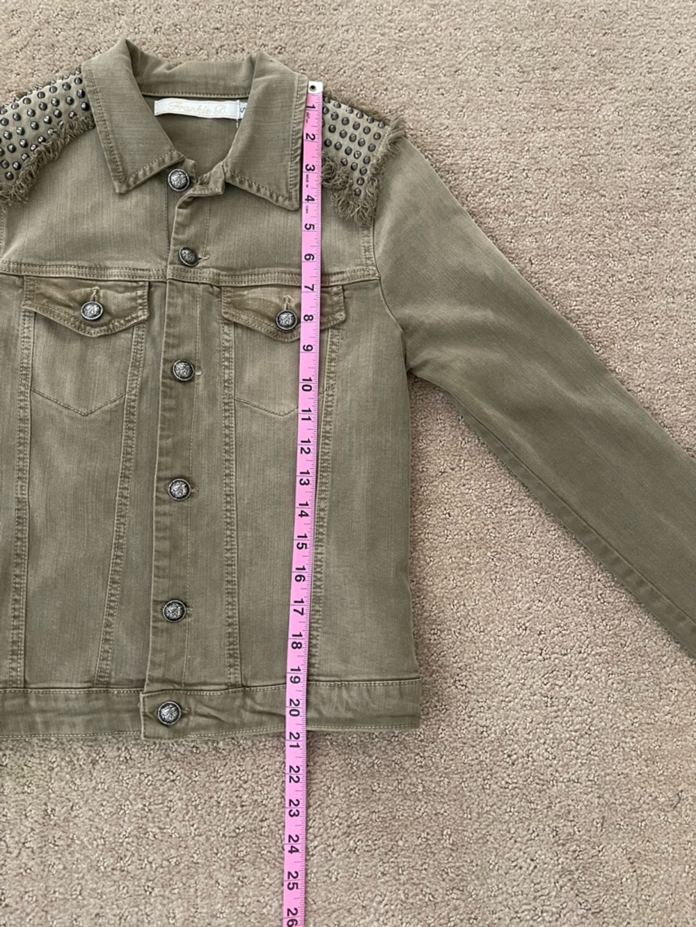 Frankie B. Stretch denim jacket with studs - Picture 7 of 7